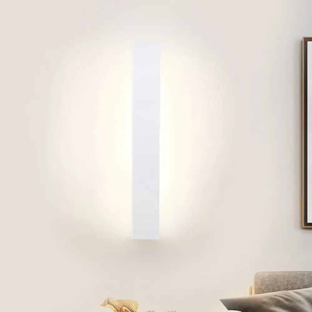 White aluminum wall sconce by Decorbites, vertical wall light with uplight and downlight on Tampa Home & Garden Store