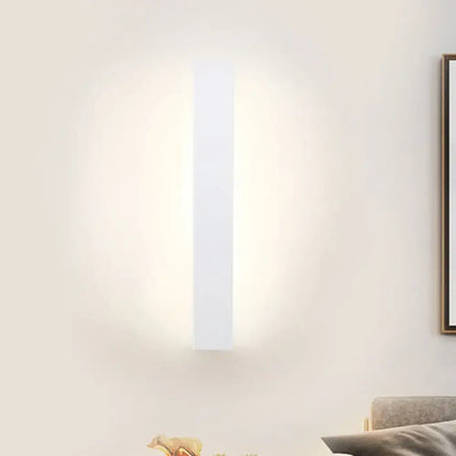 White aluminum wall sconce by Decorbites, vertical wall light with uplight and downlight on Tampa Home & Garden Store