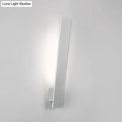 White aluminum wall sconce by Decorbites, vertical slim LED bar, modern lighting on Tampa Home & Garden Store