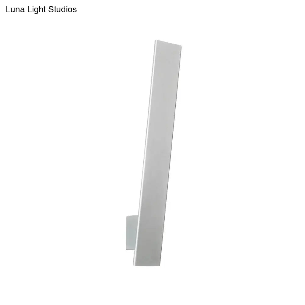 White aluminum wall sconce, tall narrow vertical panel, modern minimalist design on Tampa Home & Garden Store