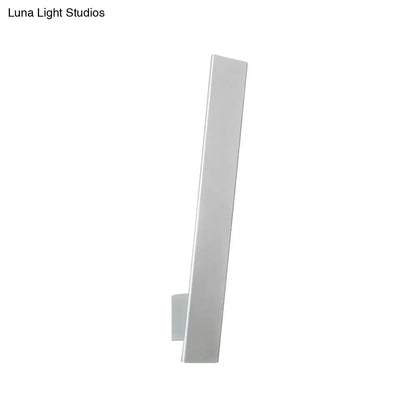 White aluminum wall sconce, tall narrow vertical panel, modern minimalist design on Tampa Home & Garden Store
