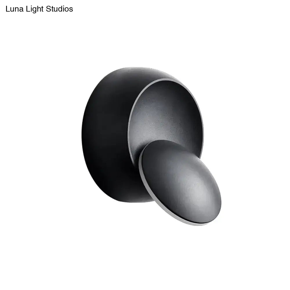 Black circular LED stairway wall lamp by Decorbites; modern metal sconce for Home & Garden on Tampa Home & Garden Store