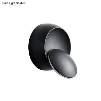 Black circular LED stairway wall lamp by Decorbites; modern metal sconce for Home & Garden on Tampa Home & Garden Store