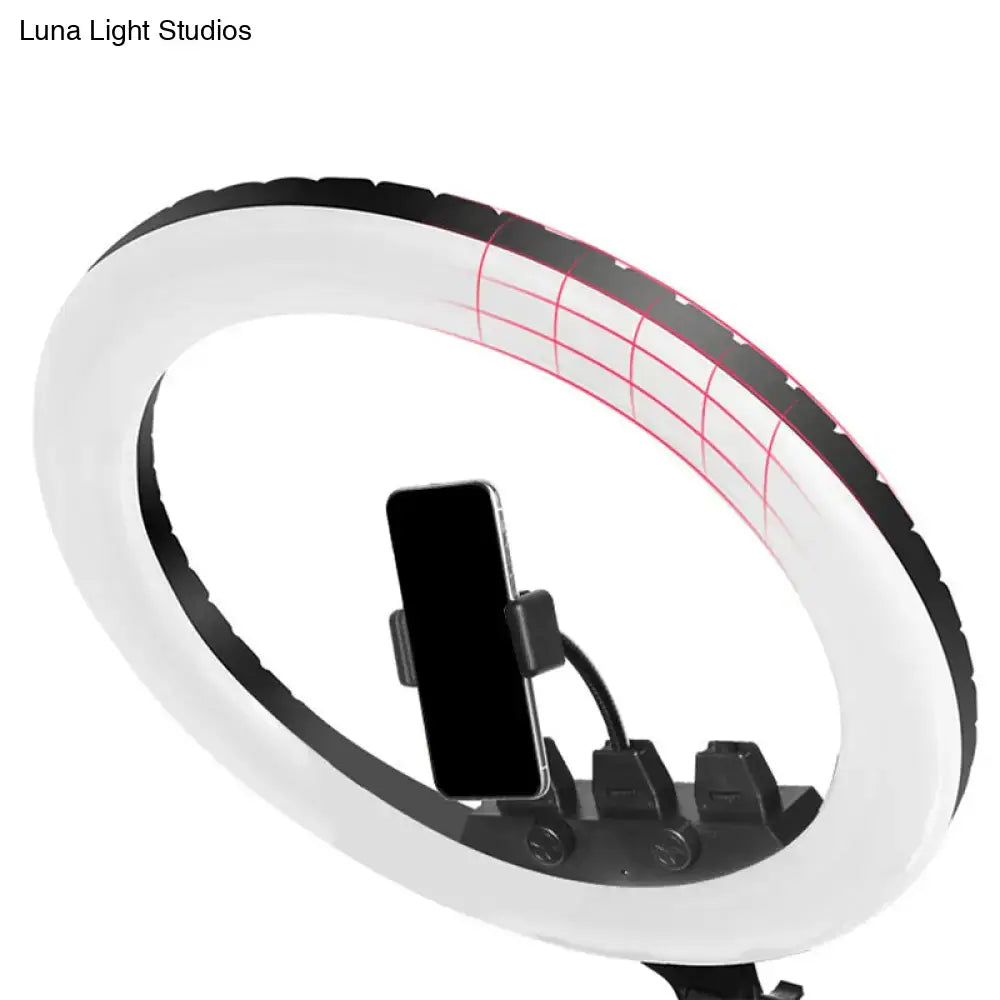 Black LED phone holder ring light with smartphone clamp for hands-free selfies on Tampa Home & Garden Store