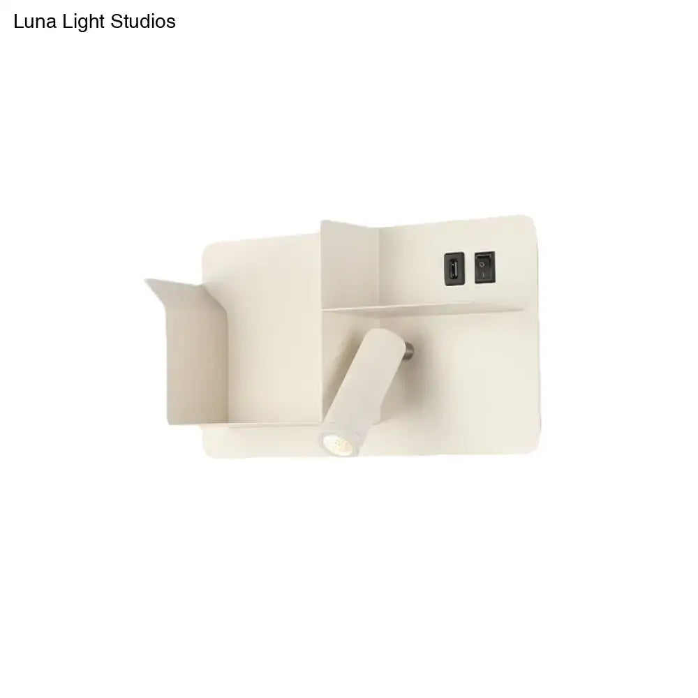 Black Tubular Wall Light by Decorbites with adjustable spotlight on square backplate on Tampa Home & Garden Store