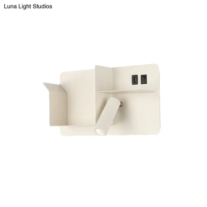 Black Tubular Wall Light by Decorbites with adjustable spotlight on square backplate on Tampa Home & Garden Store