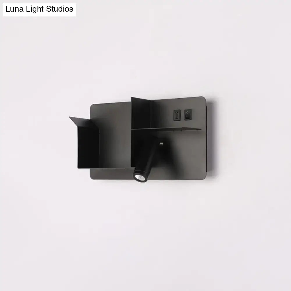 Black Tubular Wall Light with adjustable spotlight in matte finish Decorbites on Tampa Home & Garden Store