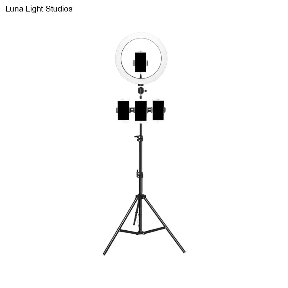 Black LED Ring Light with tripod stand and four phone mounts by Decorbites on Tampa Home & Garden Store