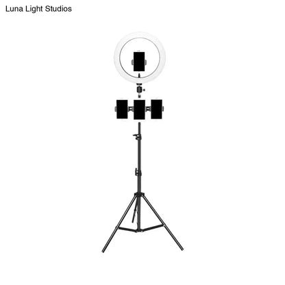 Black LED Ring Light with tripod stand and four phone mounts by Decorbites on Tampa Home & Garden Store
