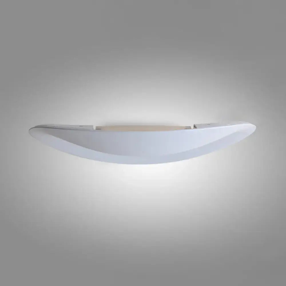Black oval aluminum LED wall sconce by Decorbites, curved modern lighting on Tampa Home & Garden Store