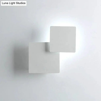 Minimalist Black and White Square Wall Lamp