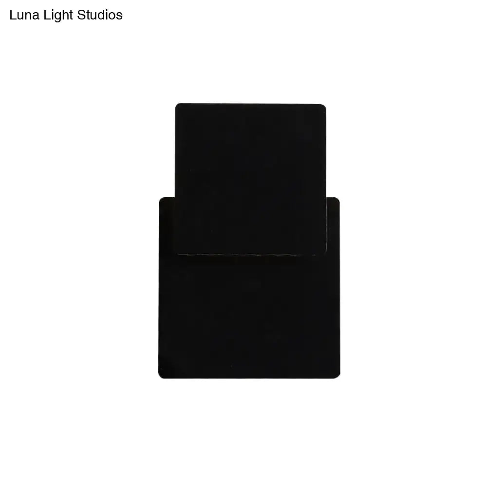 Minimalist Black and White Square Wall Lamp