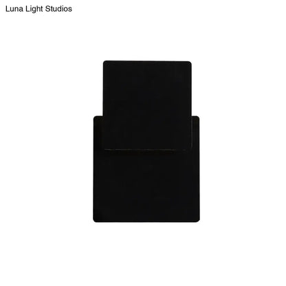Minimalist Black and White Square Wall Lamp