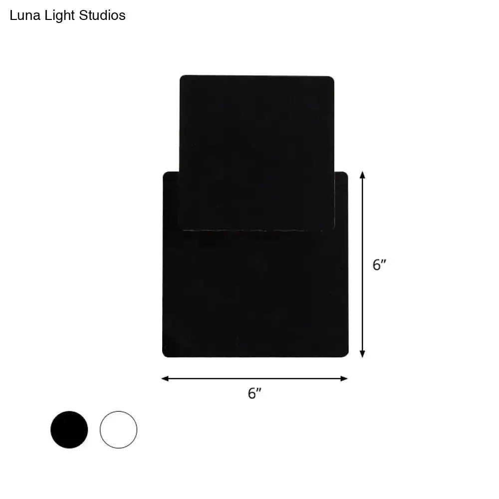 Minimalist Black and White Square Wall Lamp
