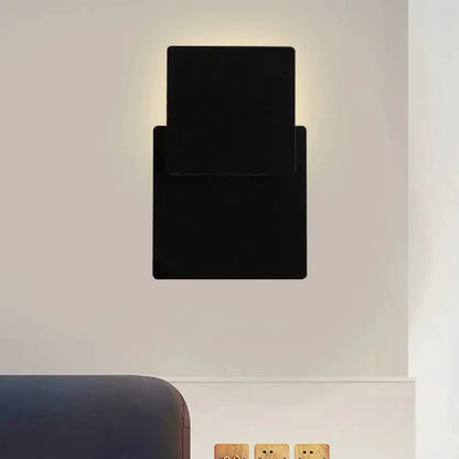 Minimalist Black and White Square Wall Lamp