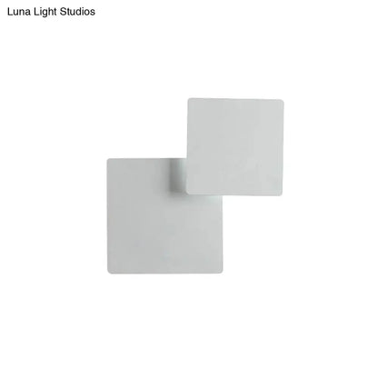Minimalist Black and White Square Wall Lamp