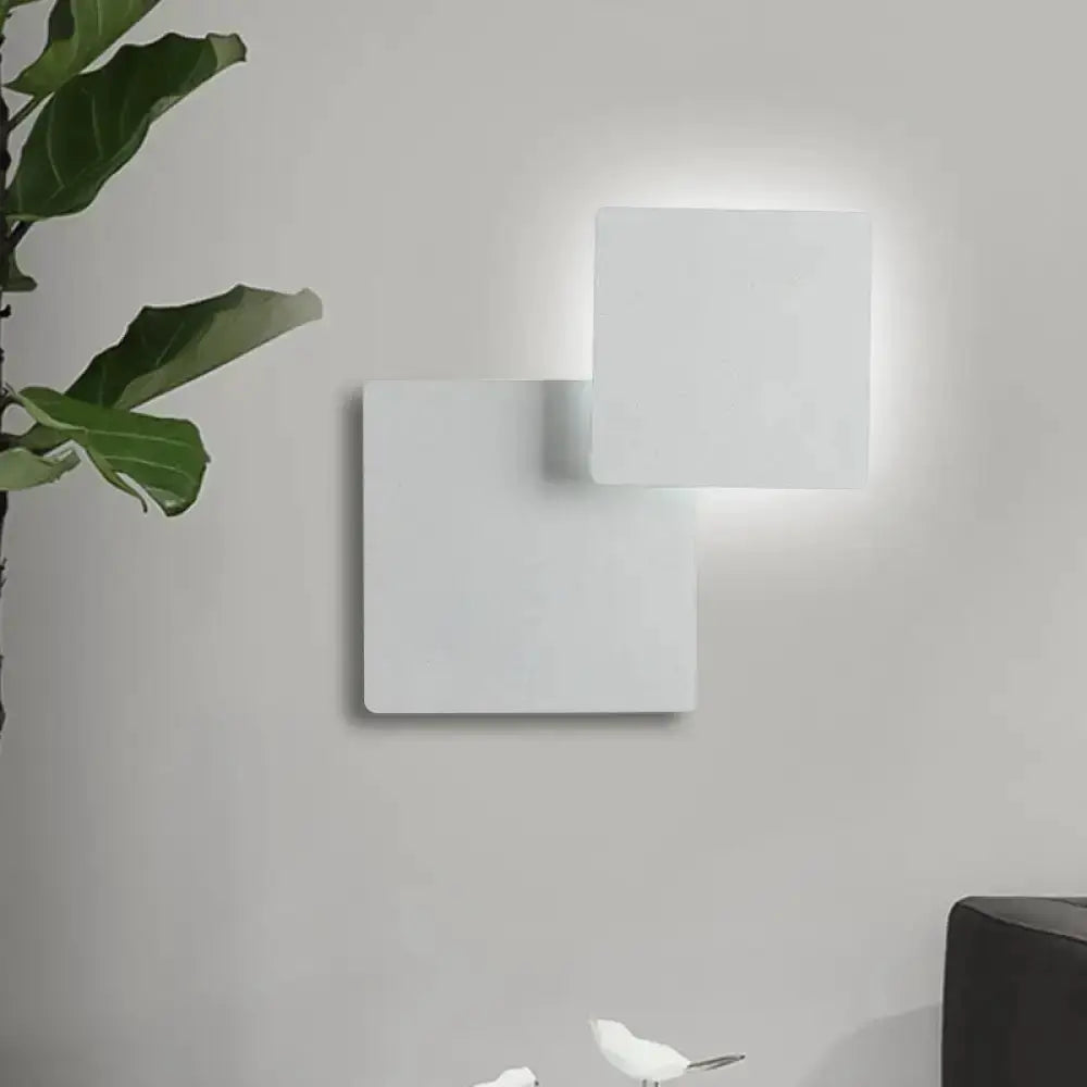Minimalist Black and White Square Wall Lamp