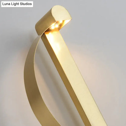 Brass Curve Wall Light by Decorbites, gold arc wall lamp with integrated LEDs on Tampa Home & Garden Store