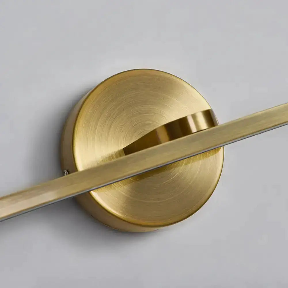 Minimalist Brass Elliptical Wall Light for Bath