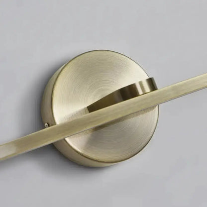 Minimalist Brass Elliptical Wall Light for Bath