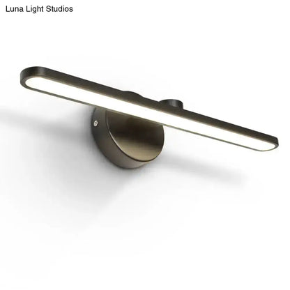 Minimalist Brass Elliptical Wall Light for Bath