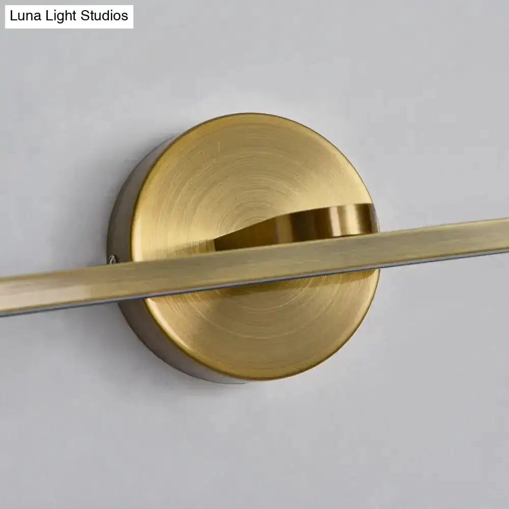 Minimalist Brass Elliptical Wall Light for Bath