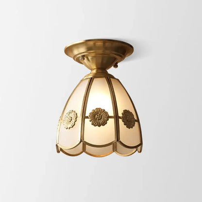 Brass scalloped flush mount light by Decorbites for home & garden on Tampa Home & Garden Store