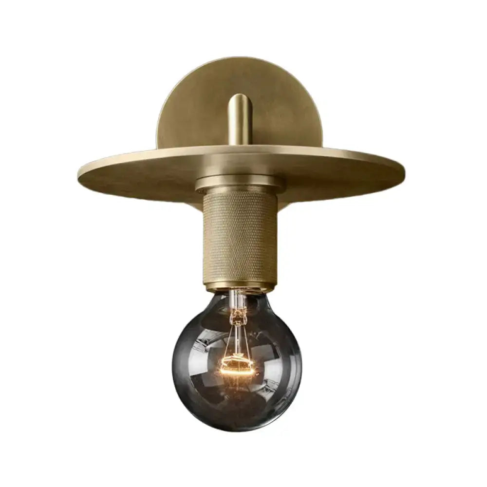 Bronze Glass Wall Sconce by Decorbites; brass finish, exposed bulb wall light fixture on Tampa Home & Garden Store