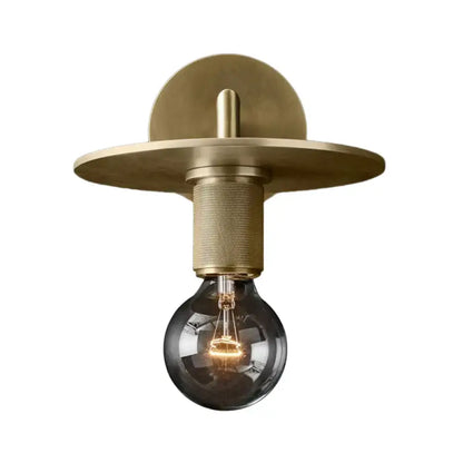 Bronze Glass Wall Sconce by Decorbites; brass finish, exposed bulb wall light fixture on Tampa Home & Garden Store