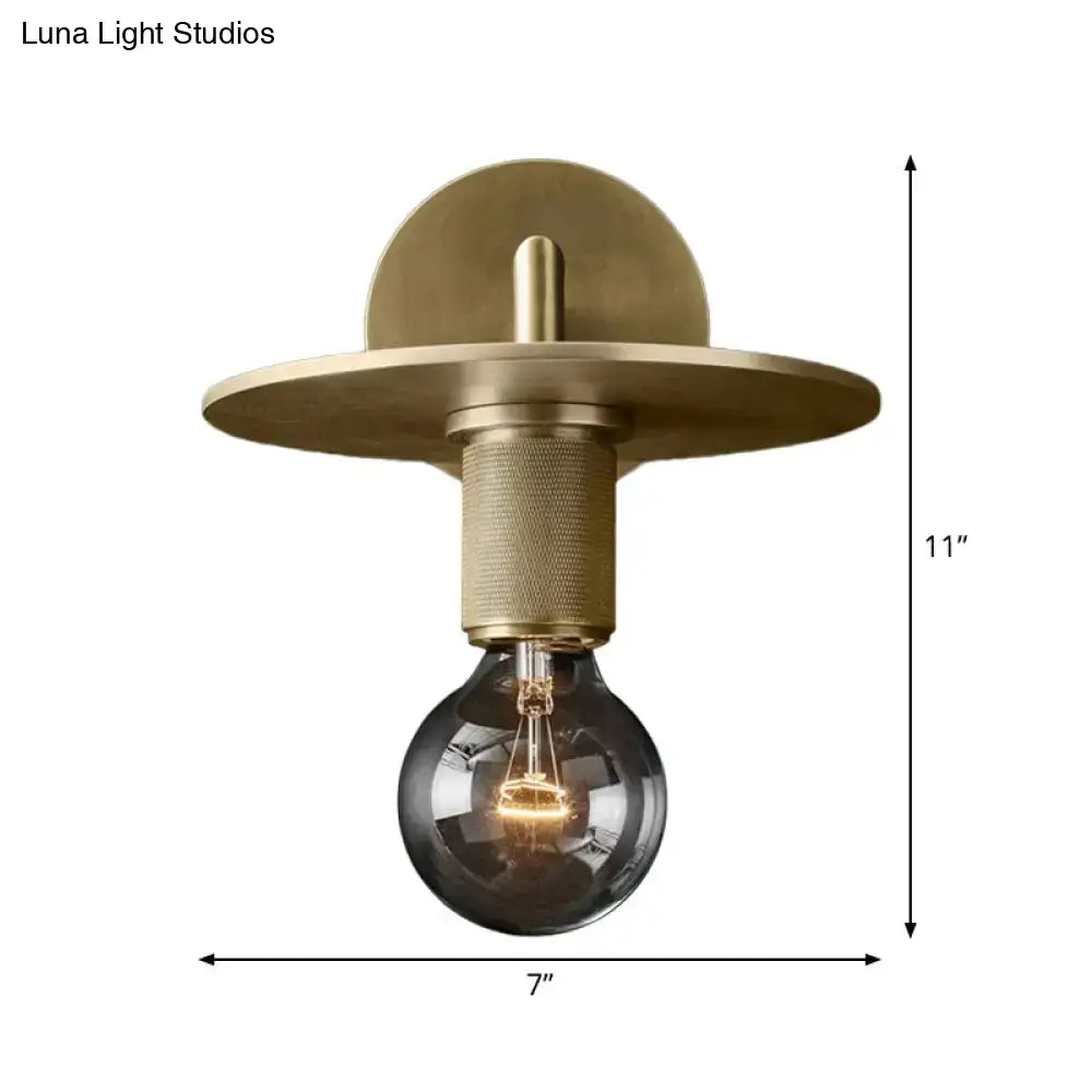 Bronze glass wall sconce by Decorbites, brass finish with Edison bulb on Tampa Home & Garden Store