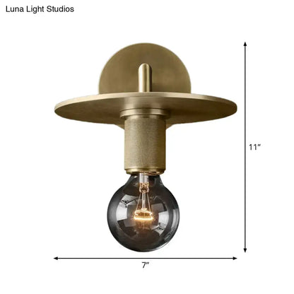 Bronze glass wall sconce by Decorbites, brass finish with Edison bulb on Tampa Home & Garden Store