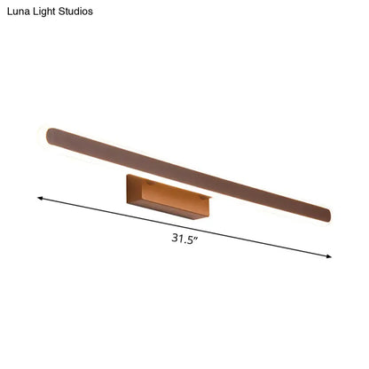Brown LED vanity sconce light bar with wall mount, 31.5 inch length on Tampa Home & Garden Store