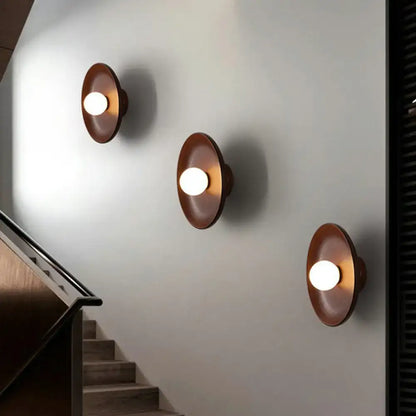 Wooden Tray-Style Wall Sconce - Minimalist 1 Head Light Fixture for Living Room