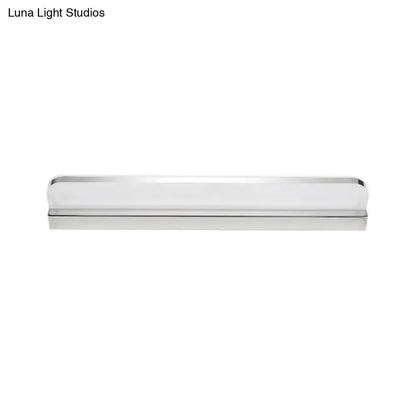Chrome LED vanity light bar by Decorbites, slim fixture with frosted diffuser on Tampa Home & Garden Store