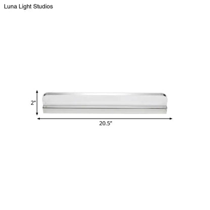 Chrome LED Vanity Light by Decorbites, 20.5 inches long and 2 inches tall on Tampa Home & Garden Store
