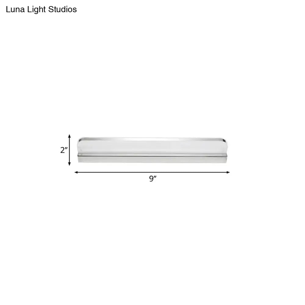 Chrome LED vanity light fixture by Decorbites, 9in long x 2in tall on Tampa Home & Garden Store