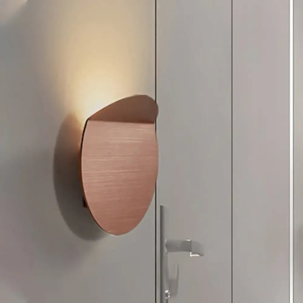 Copper Wall Sconce Light with a round copper disc, wall-mounted decor on Tampa Home & Garden Store