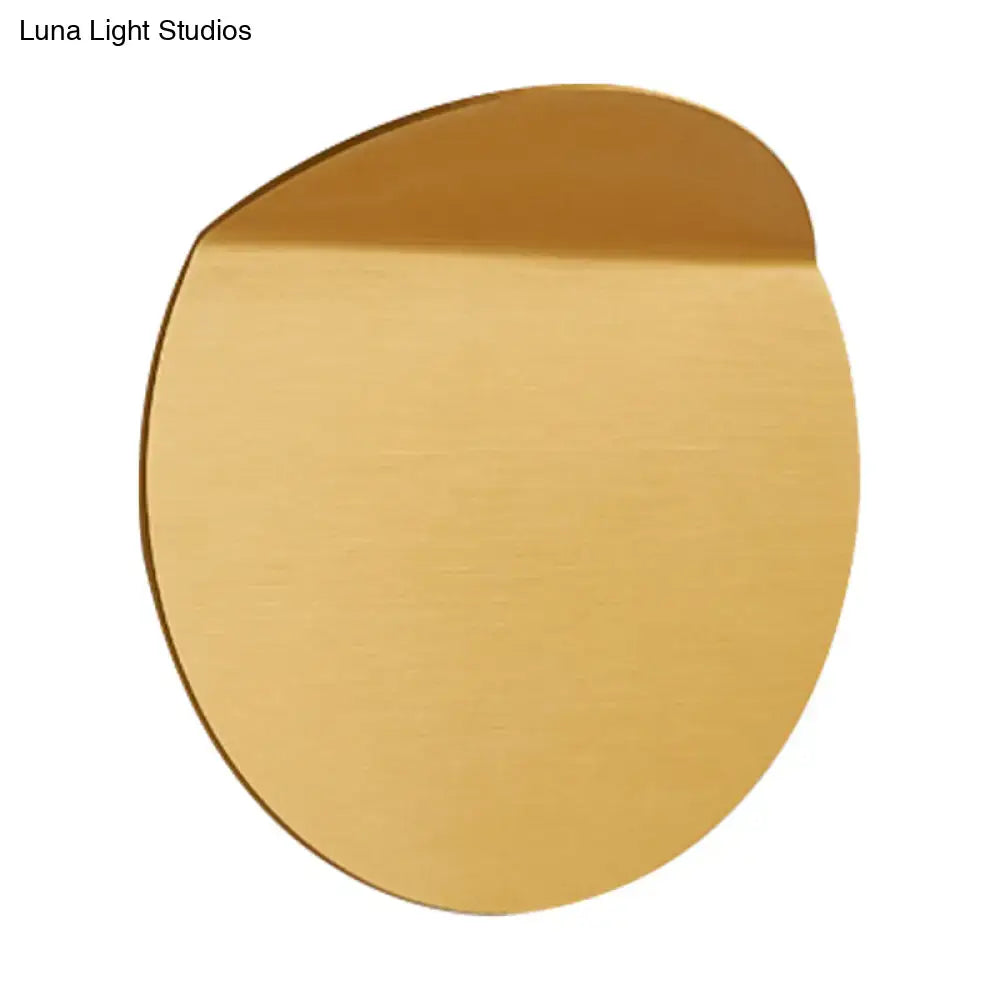 Copper wall sconce light round brass disc brushed finish Decorbites on Tampa Home & Garden Store