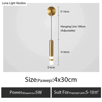 Minimalist Luxury Black and Gold Bedside Lamp