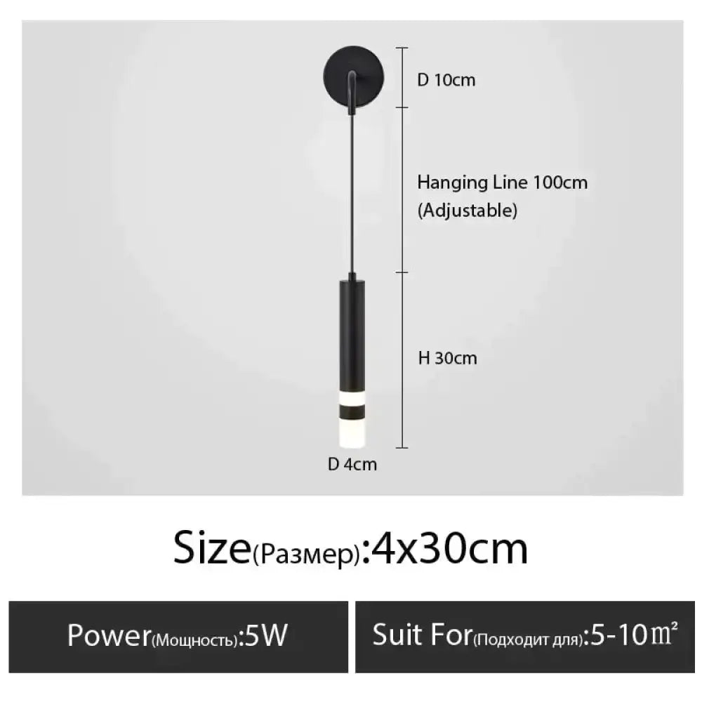 Minimalist Luxury Black and Gold Bedside Lamp