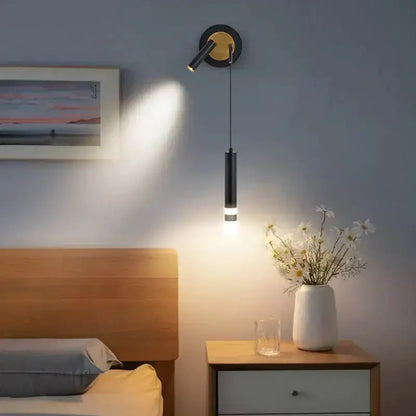 Minimalist Luxury Black and Gold Bedside Lamp