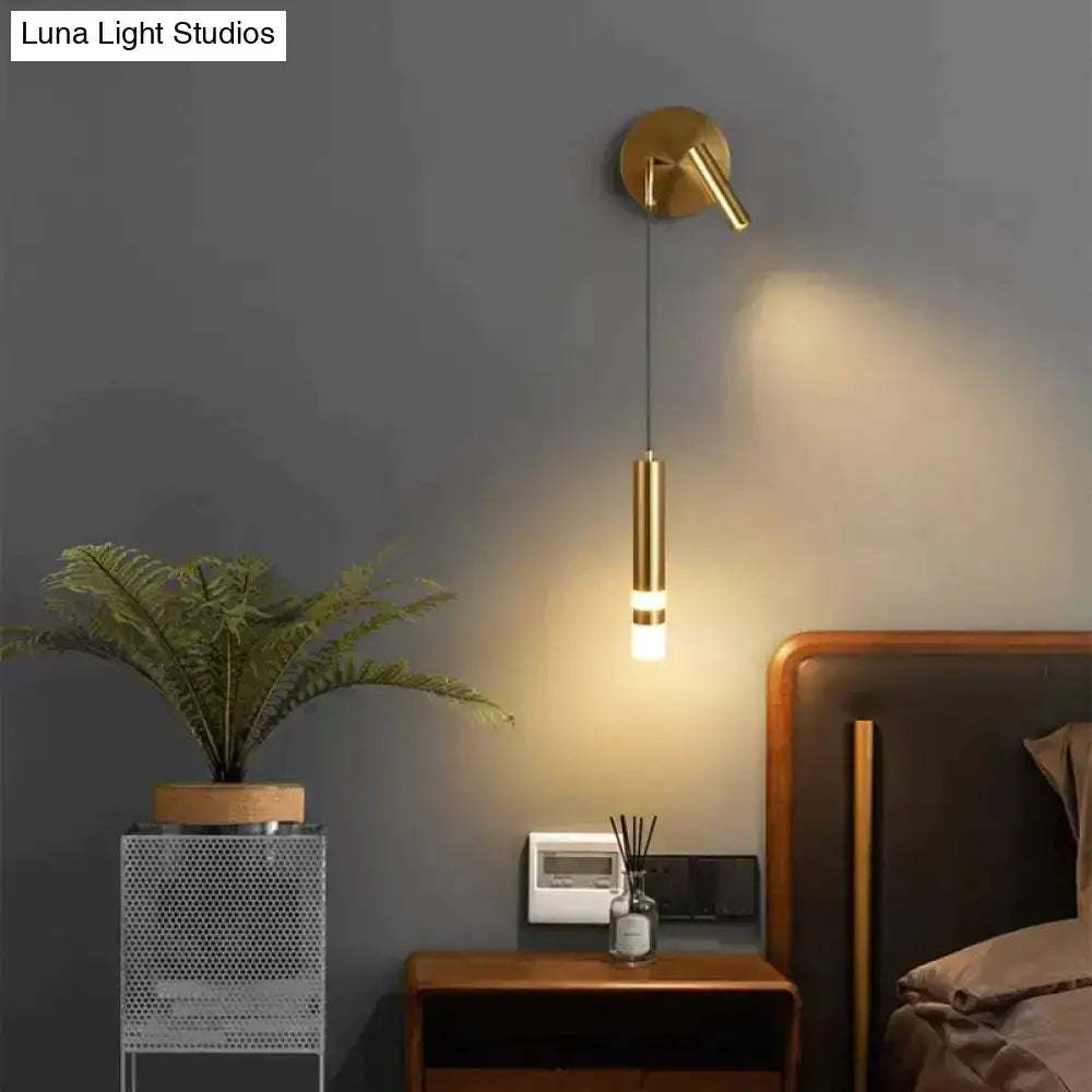 Minimalist Luxury Black and Gold Bedside Lamp