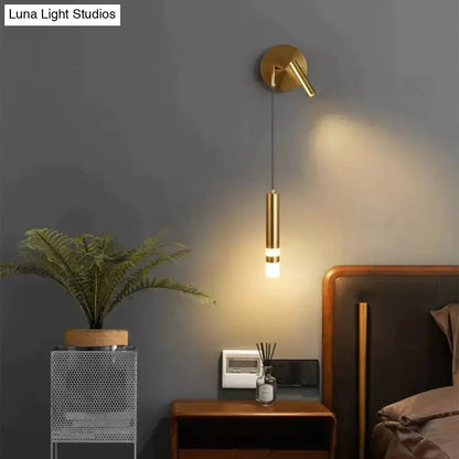 Minimalist Luxury Black and Gold Bedside Lamp