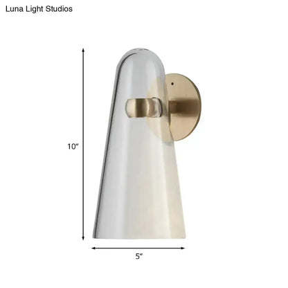 Wall mount kitchen sconce, gold with clear acrylic, Decorbites, 10in tall, 5in wide on Tampa Home & Garden Store