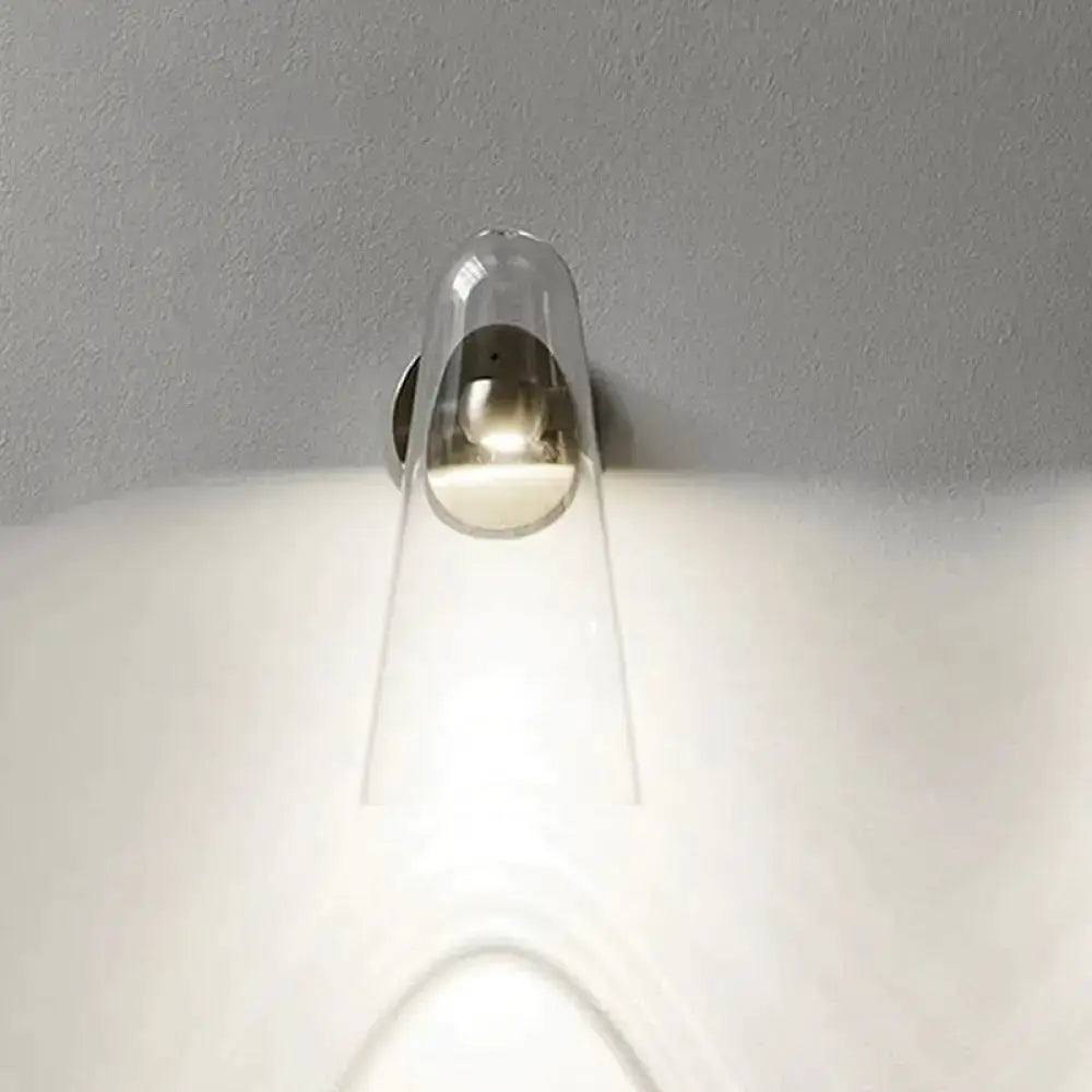 Minimalist gold and clear acrylic wall mount kitchen sconce by Decorbites on Tampa Home & Garden Store