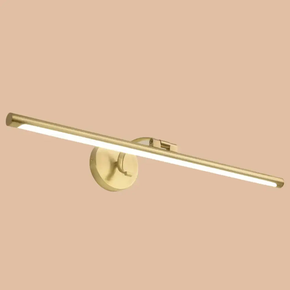 Brass LED vanity sconce, wall-mounted light bar with round mounting plate Decorbites on Tampa Home & Garden Store