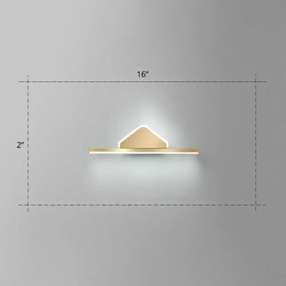 Gold LED vanity light with semicircular backplate, 16-inch wall-mount Decorbites on Tampa Home & Garden Store