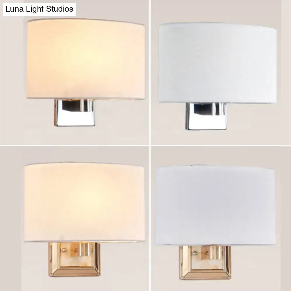 Gold rectangular fabric sconce wall light set of 4 by Decorbites with brass-tone backplates on Tampa Home & Garden Store