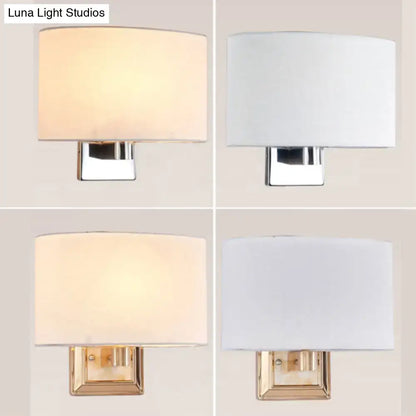 Gold rectangular fabric sconce wall light set of 4 by Decorbites with brass-tone backplates on Tampa Home & Garden Store