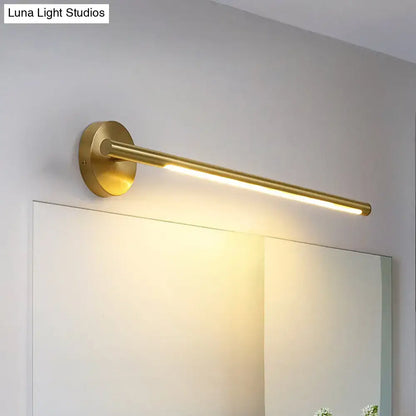Gold LED wall light by Decorbites, wall-mounted gold bar fixture above a mirror on Tampa Home & Garden Store